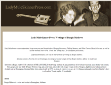 Tablet Screenshot of ladymuleskinnerpress.com